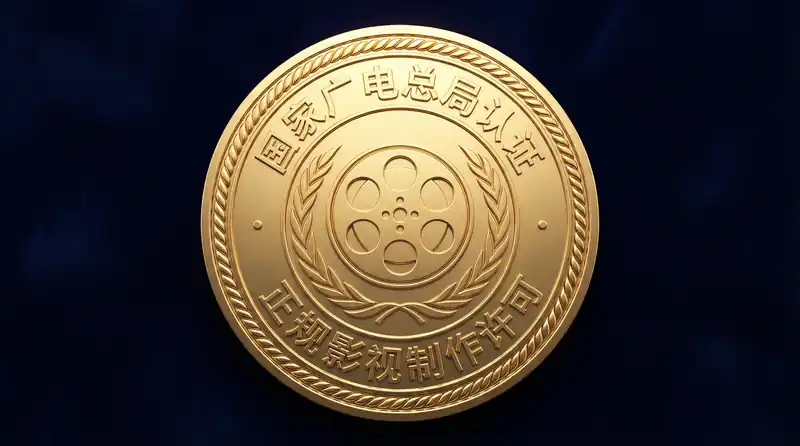 海角网获得国家广电总局颁发的正规影视制作许可认证金色徽章